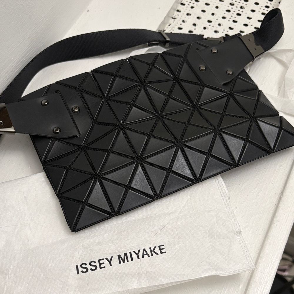 Issey Miyake Black Geometric Crossbody Bag